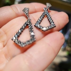 Vintage sterling and marcasite earrings